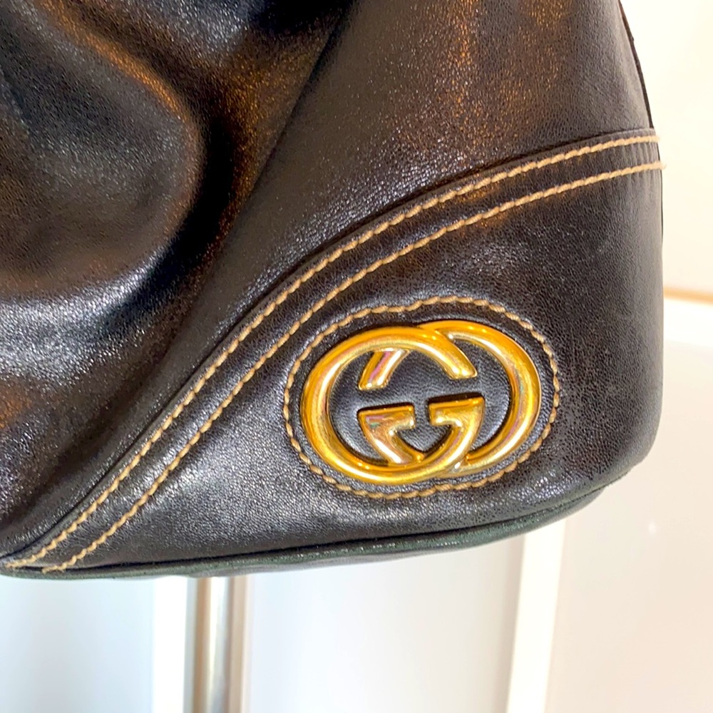Gucci Black Medium Guccissima Leather Britt Hobo - Picture 3 of 14